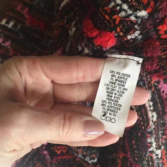 SNO Skins Multi color Loose Knit Cowl Neck Sweater/Poncho, S - Picture 8 of 8